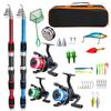 1.8m/2.1m Telescopic Sea Fishing Rod Set Couples Kids Family Beach Surf Casting Gear