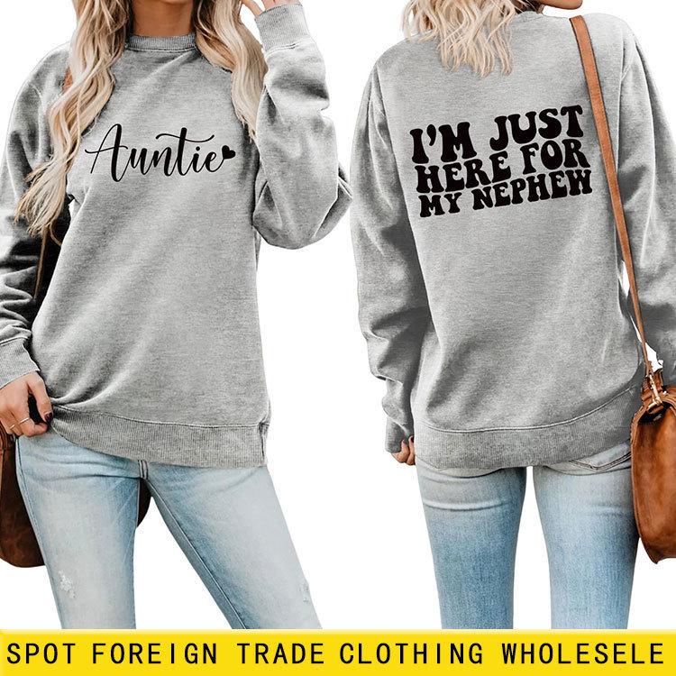 

Auntie I m Just Here Double-Sided Print Casual Crew Neck Sweatshirt 4XL