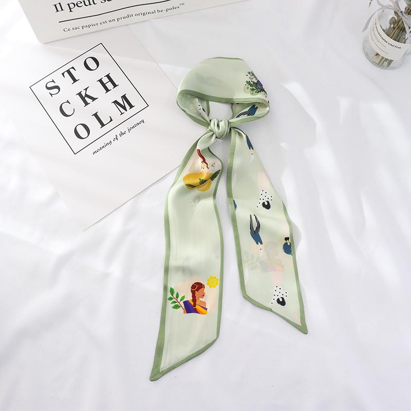 100cm*7cm Summer long fashion female small scarf scarves female flowers hair ribbon hairband women skinny scarf women