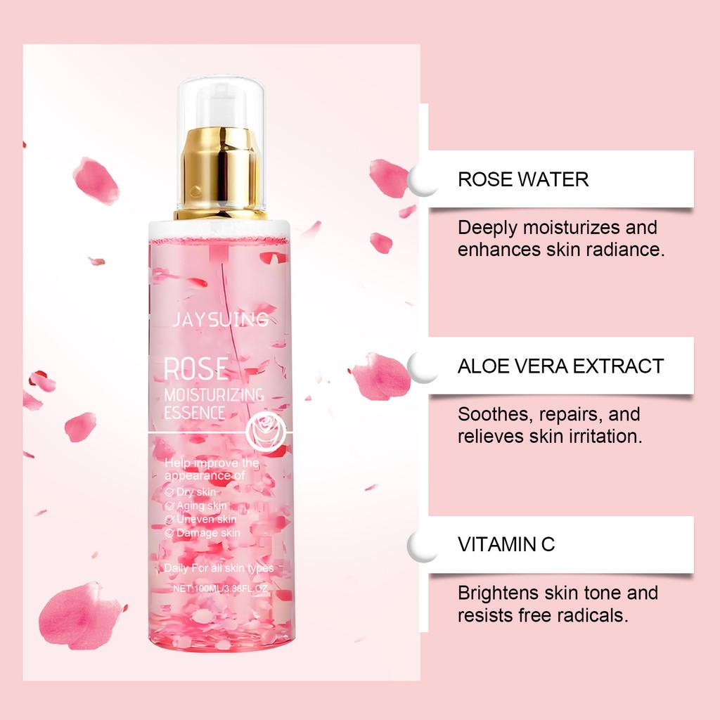 Jaysuing Rose Hydrating Essence Moisturizing Serum For Revitalized Skin Hydration 100ml