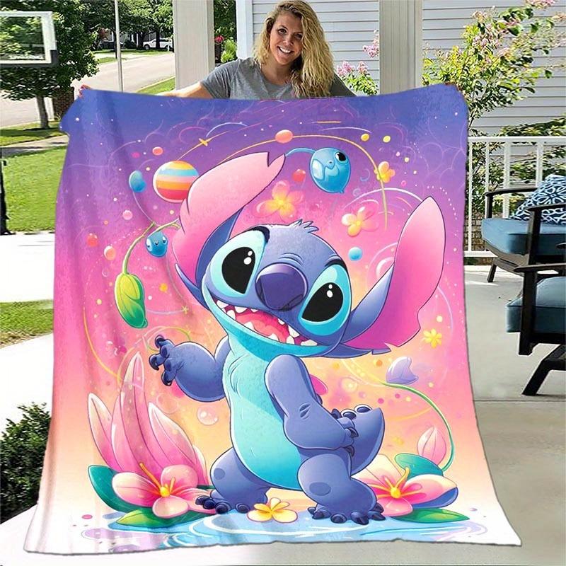 1pc Stitch Printing Blanket - Soft, All-Season Throw for Office Blanket, Personalized Gift with Adorable Cartoon Design