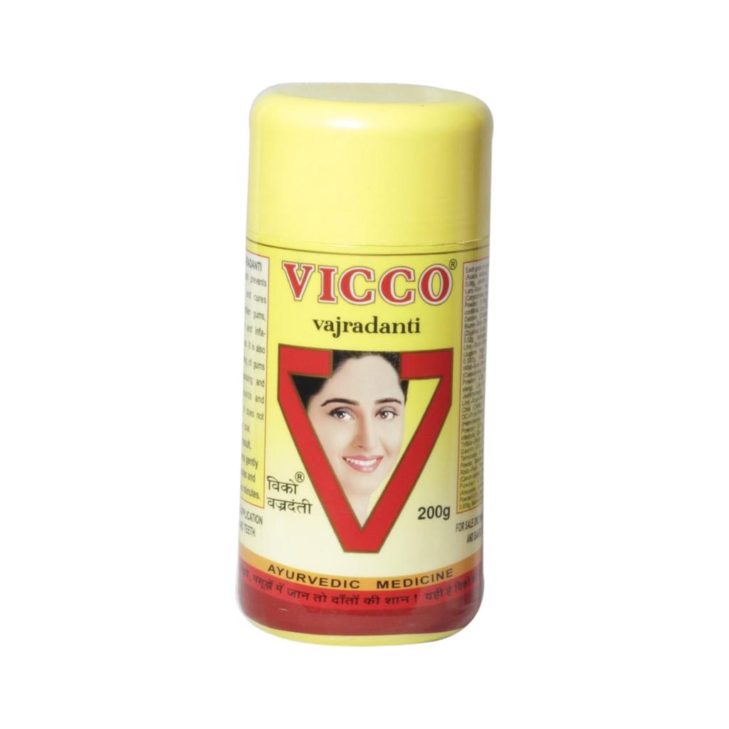 Vicco Vajradanti Ayurvedic Tooth Powder for Strong Teeth and Healthy Gums 200g X Pack of 3