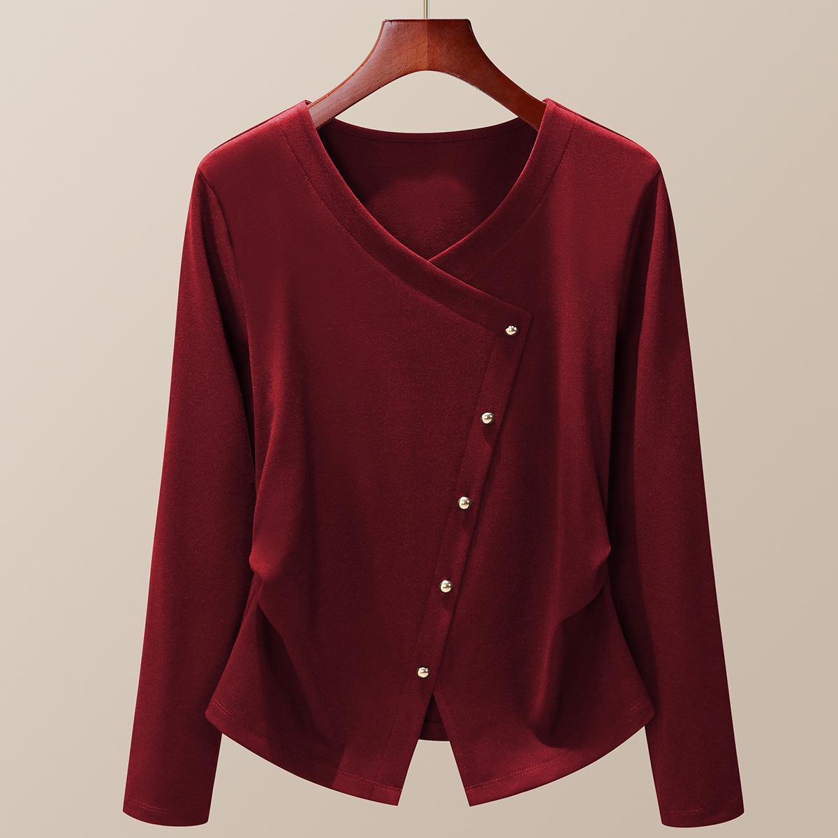 

Белый топ с завышенной талией, новинка осени, женская одежда, дизайнерский смысл, нишевое качество, женский с длинным рукавом M