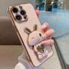 Cute Rabbit Designed for  Cute and Simple Electroplated Rabbit Holder Protective Case