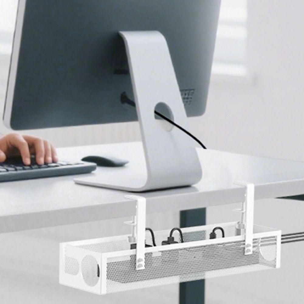Space Saving Under Desk Wire Management Tray No Drilling Data Wire Storage Rack  for  Home