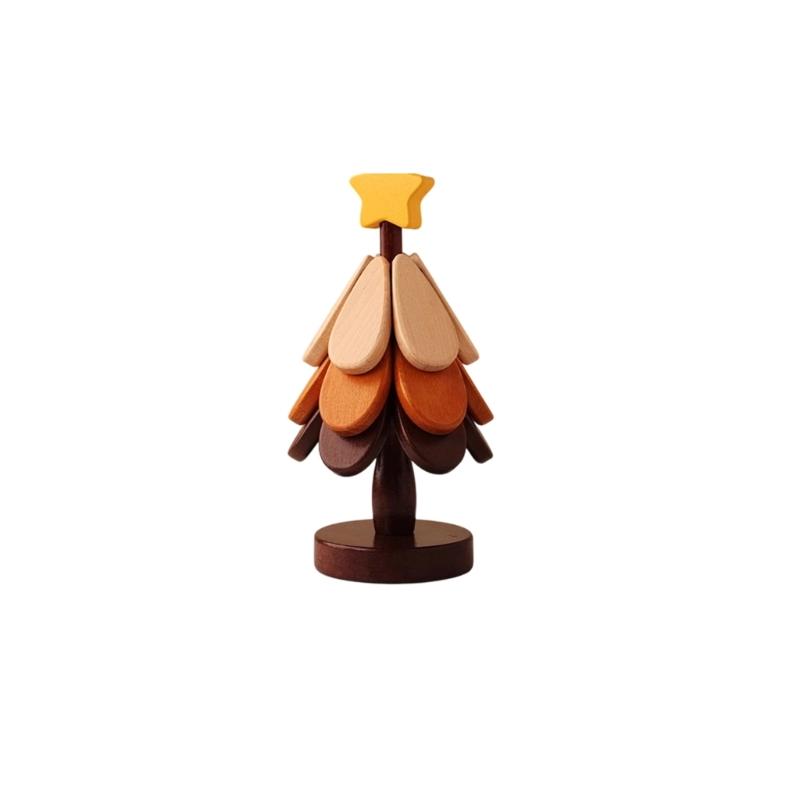 Wood Trivet Coasters Set Christmas Tree Shape Thermal Insulation Mats Kitchen Dining Table Pad Decoration Accessory
