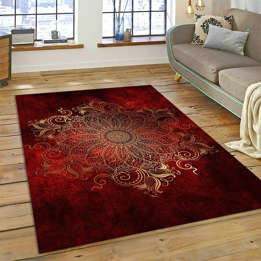 Bohemia Meditation Mandala Natur Yoga Blume Teppich Teppich für Zuhause Wohnzimmer Schlafzimmer Sofa Fußmatte Dekor, Bereich Teppich rutschfeste Matte