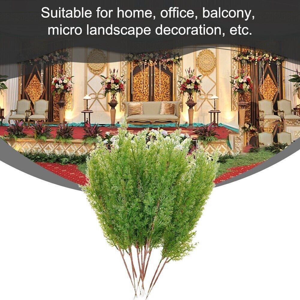 5/10pcs DIY Wreath Artificial Pine Tree Branches Xmas Tree Fake Pine Leaves  Wedding