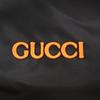 GUCCI Domestic genuine 25 Stainless Steel 804964 ZAQ7F Patch logo nylon twill Jacket 44 Black x orangeUsed