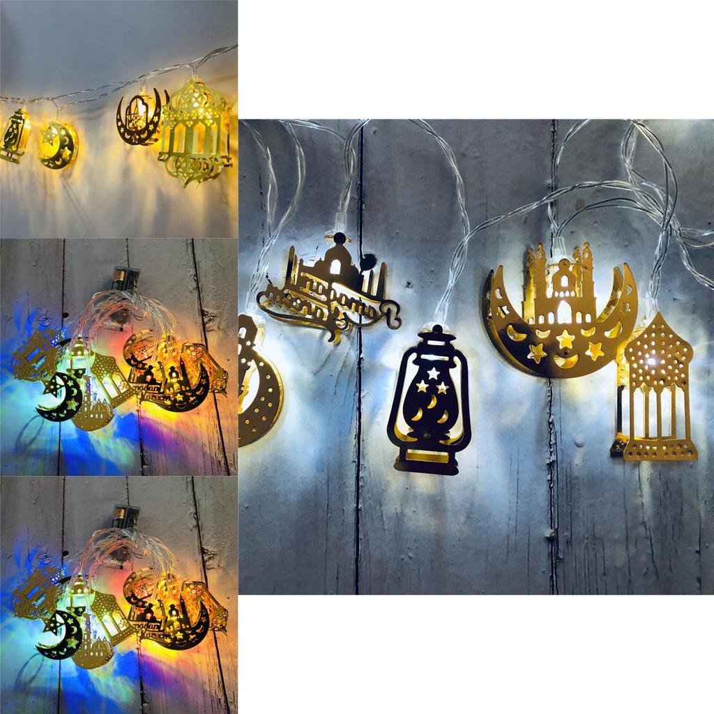 Radiant Moon Star Islam Muslim Led String Light For Eid Mubarak Celebrations