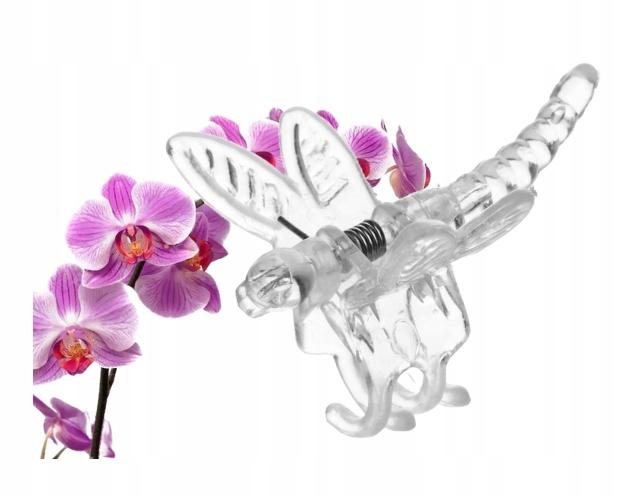 Transparent Dragonfly Clips for Orchids, 4 Pieces