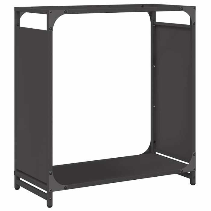 VidaXL Portant de bois chauffage noir 60x28x65 cm, support à bûches de cheminée, support à bûches, support à bûches, 864199