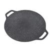 1pc Korean BBQ grill pan Medical stone Coating Non-stick Marble Camping Round Griddle with Handle for Baking,Grill,BBQ