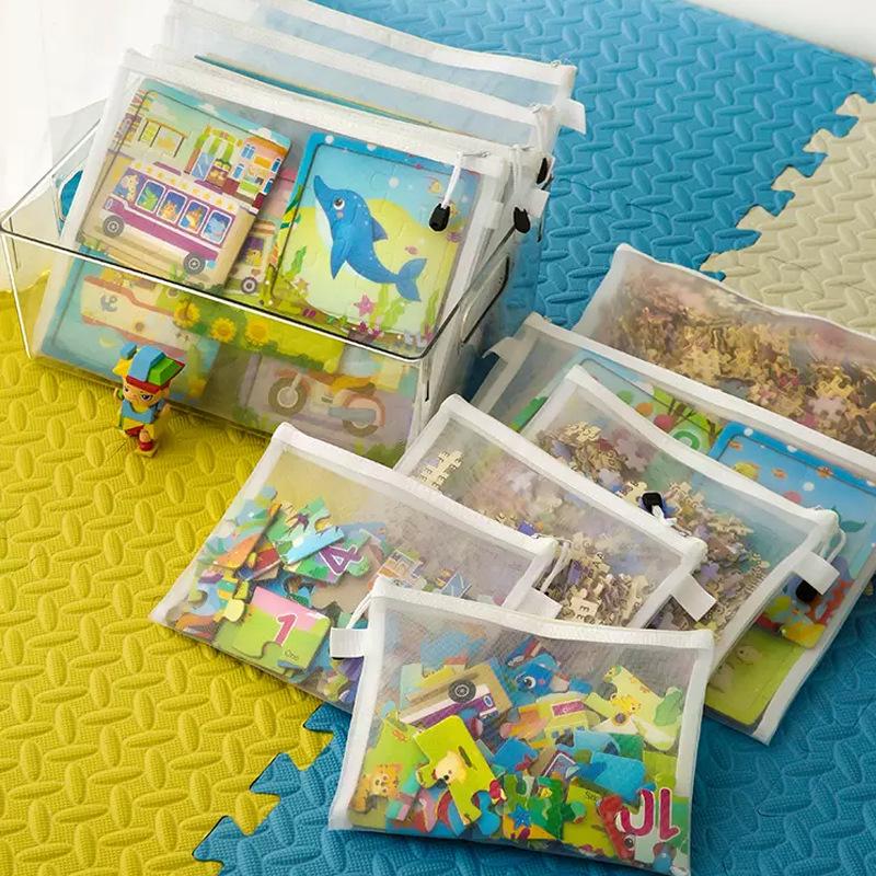 Transparent Lego Organizer Bag for Kids' Building Blocks