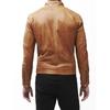 SKINOUTFIT Men's Genuine Lambskin Beige Leather Jacket Stylish Motorcycle Bomber Biker Outerwear MJ 77