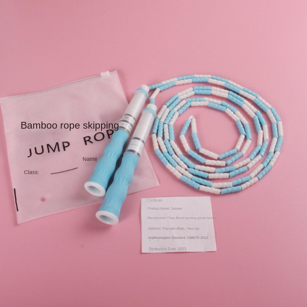 Gym Equipment 2.5 M Segmented Fitness Jump Rope Adjustable Length Signable Soft Bead Skipping Rope Durable No Hurt Lose Weight