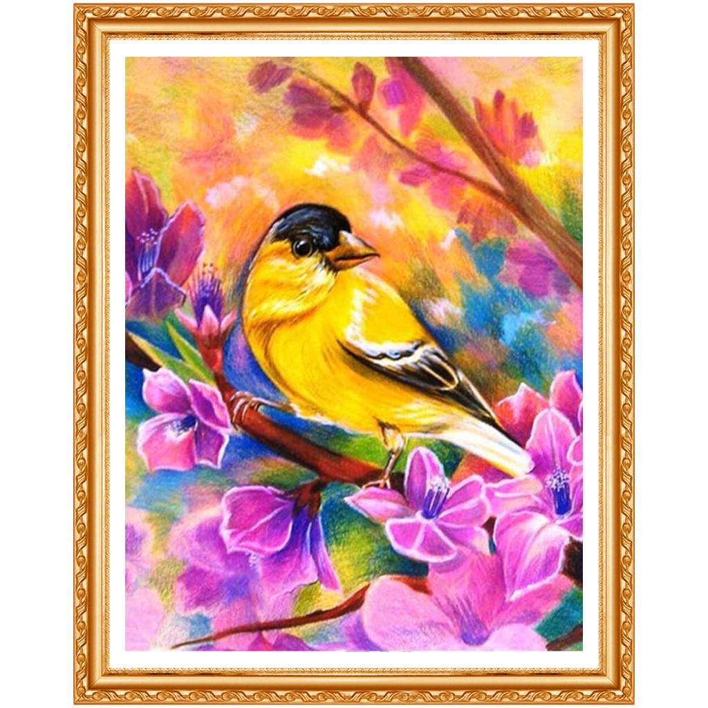 Spring Bird Diamond Painting Stue Full Rund Diamond Animal Bilde av Rhinestones Diamond