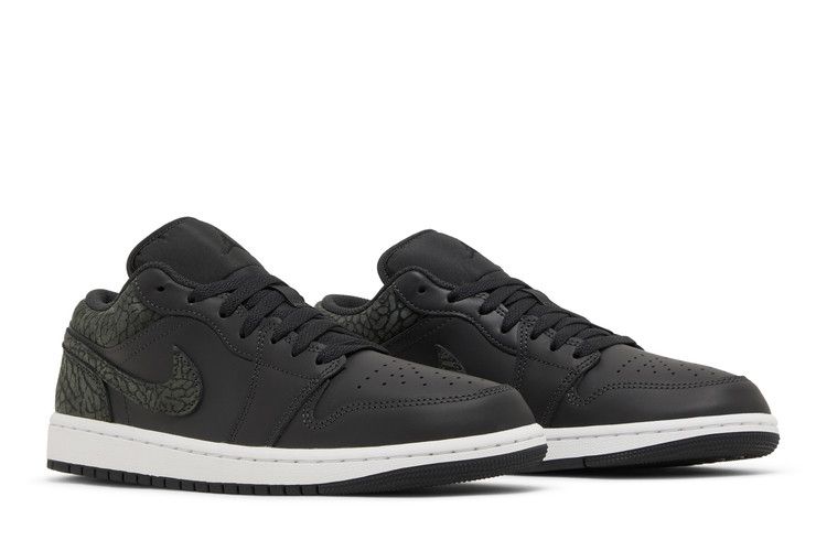 Men's Sneakers Jordan 1 Low SE Black Elephant Off Noir/Black/White/Black
