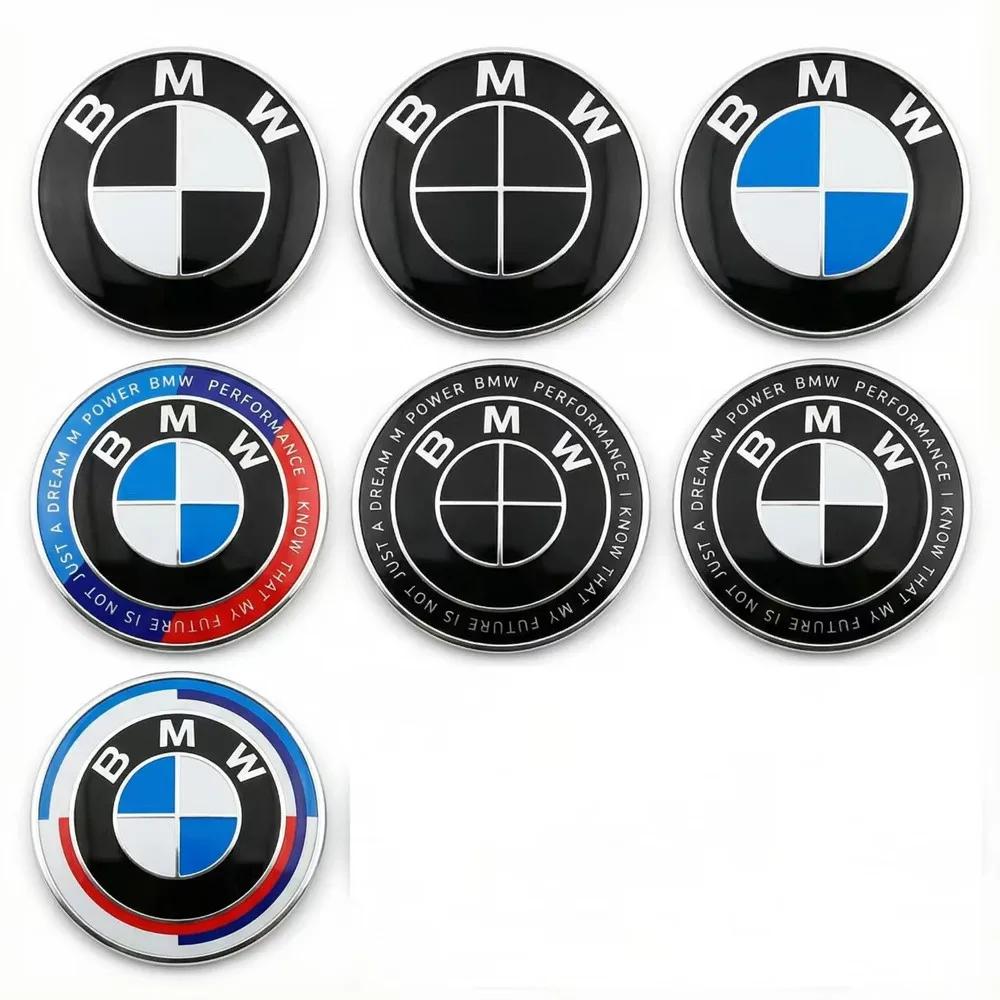 2026 Hot AAA 1PC Sticker Emblem 82mm 74mm Hood Front Rear Trunk Logo Bmw E36 F20 E91 E53 E46 E39 E38 E90 E60 X1 X3 X5 X6 X7