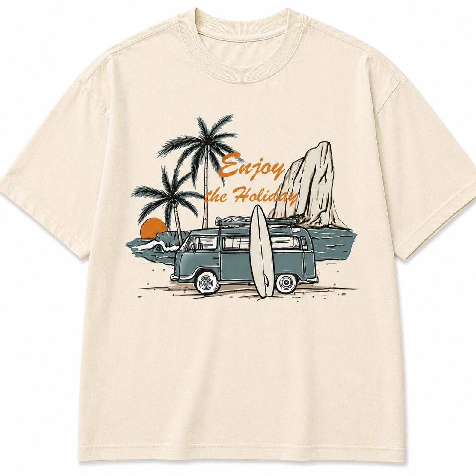 Enjoy The Holiday Beach Graphic Tee S