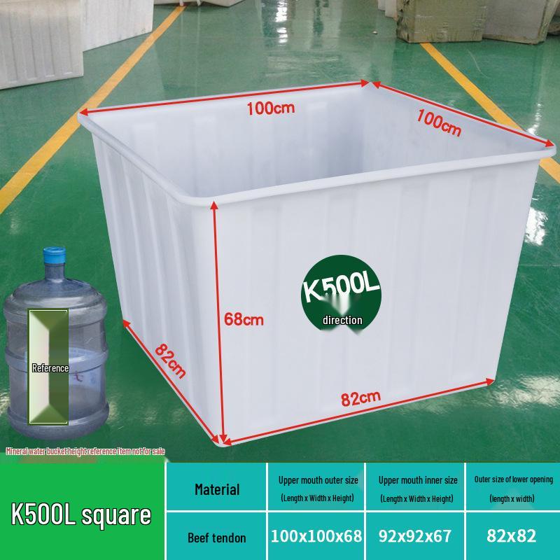 Tanque de Agua de Plástico Grueso Rectangular Grande para Piscicultura, Acuicultura y Almacenamiento