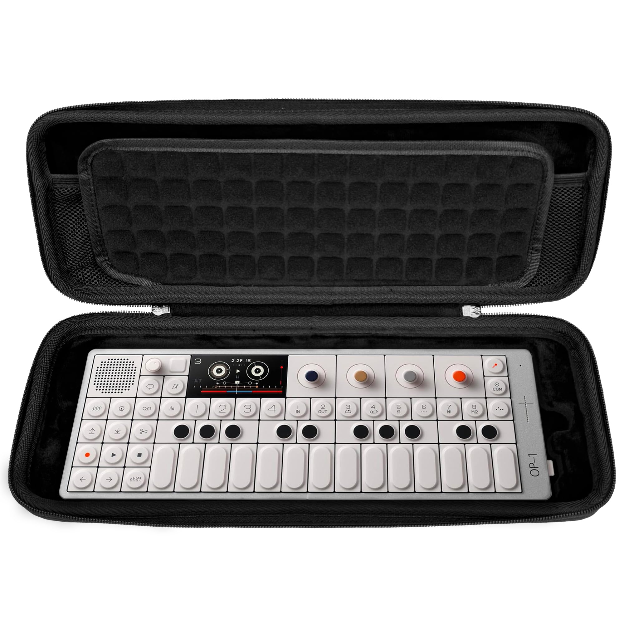 

The MUSIIN Audio Sampling Synthesizer Storage Case is compatible with the Teenage Engineering This portable music equipment storage case features mesh чёрный