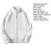Herren Sportmantel Stehkragen Langarm Reißverschluss Knopfleiste Baseballjacke Einfarbig Loose Fit Laufsport Gym Outwear