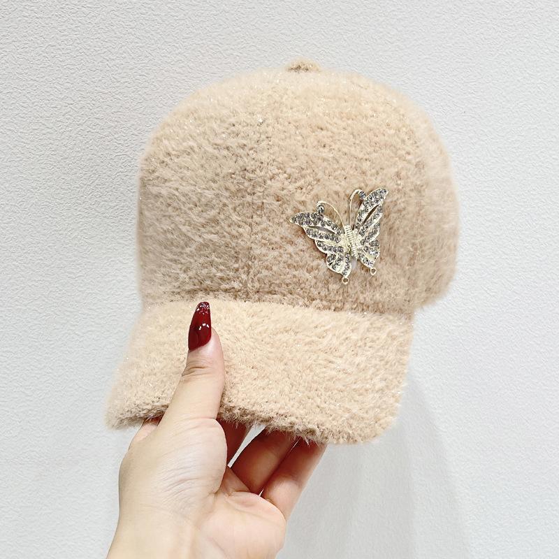 New Butterfly Women's Cozy Fleece-Lined Baseball Cap Sports | Perfect for Fall/Winter | Hand-Washable, One Size Fits All