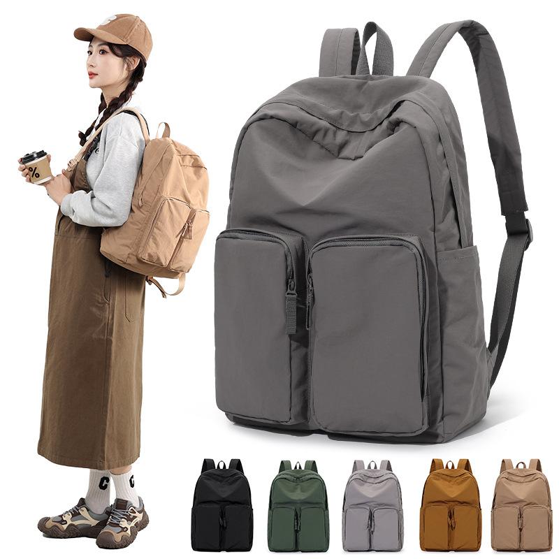 lightweight casual unisex backpack large capacity women's storage travel backpack Fashi Nyl student schoobag backpack