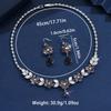 3PC Women's Fashion Zircon Flower Mystery Necklace Earrings Zircon Set Design Sense Daily Wear Festival Gift