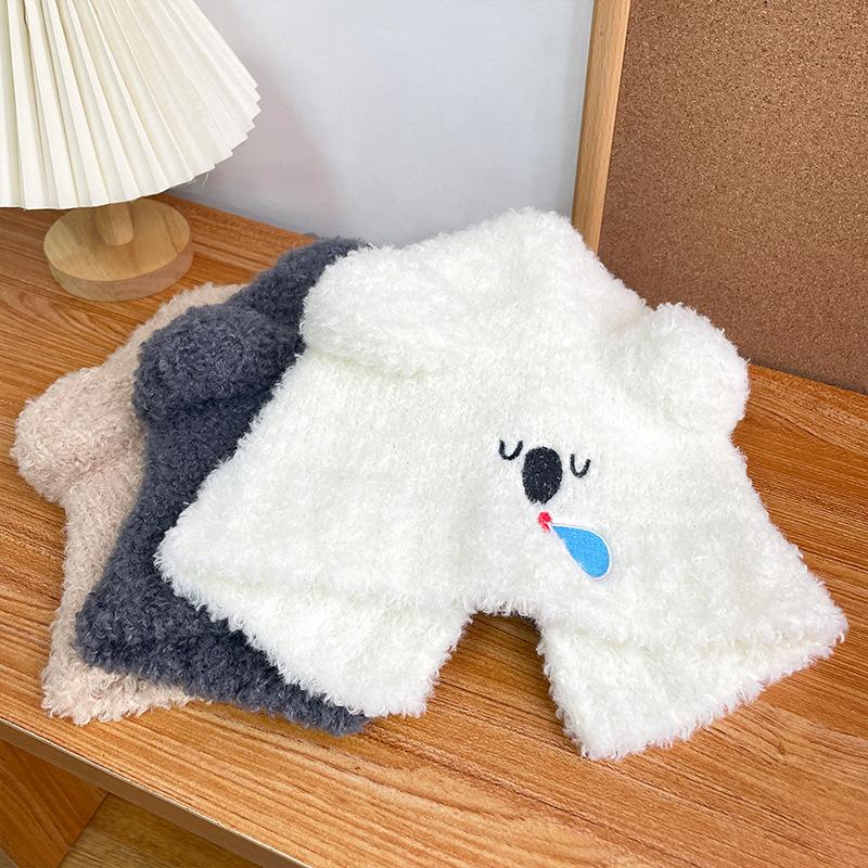 Snot Bear Knitted Hat Ear Protection Beanie Hat for Women Winter Cartoon Cute Versatile Warm Bear Hat