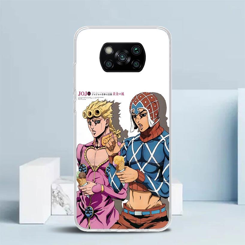 JoJo Bizarre Adventure Golden Wind Phone Case For Xiaomi Poco F7 Ultra X5 X6 X7 Pro M7 Redmi 15C 15 13C 13 12C 12 10C 10 10A 9 9