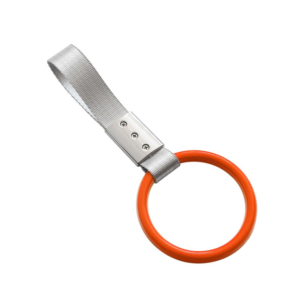 Round Rear Bumper Handle Strap Charm Drift Warning Ring Safety Pull Ring for Subway Train Bus Car