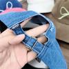 Chic Denim Baseball Cap with Bowknot & Embroidered Lettering - Adjustable, Sun-Protective Dad Hat for Women