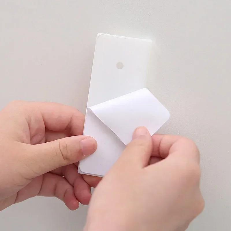 Fixateur De Prise De Bureau Auto-adhésif, 1 Pièce, Multiprise Suspendue, Organisateur De Câbles, Fixateur Mural Amovible