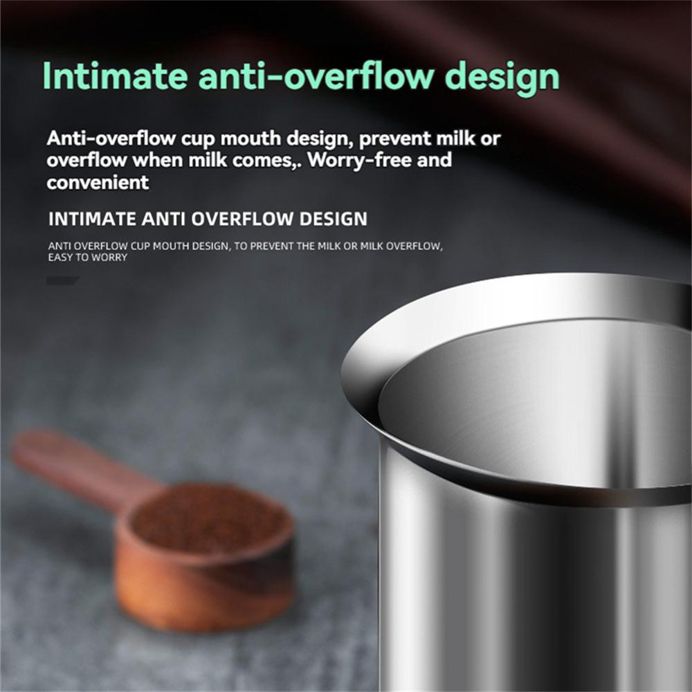 1pc Stainless steel thickened double-layer milk frother manual milk frothing pot for coffee milk frothing pot machine kitchen ga