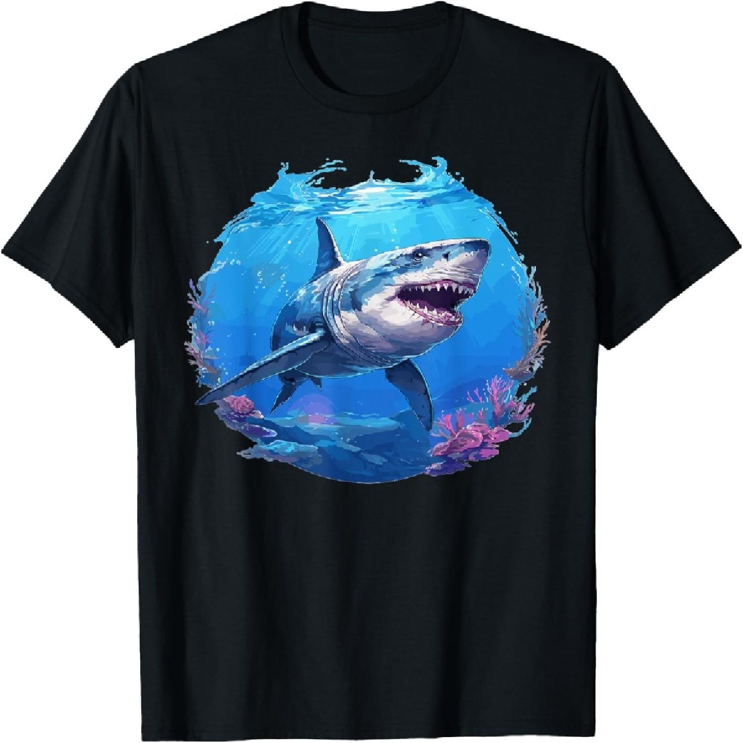

Great White Shark T-Shirt XXXXXL різнокольоровий