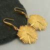 Stainless steel fashion high-end flower bee earrings titanium steel 18k retro versatile personality wind flower earrings women