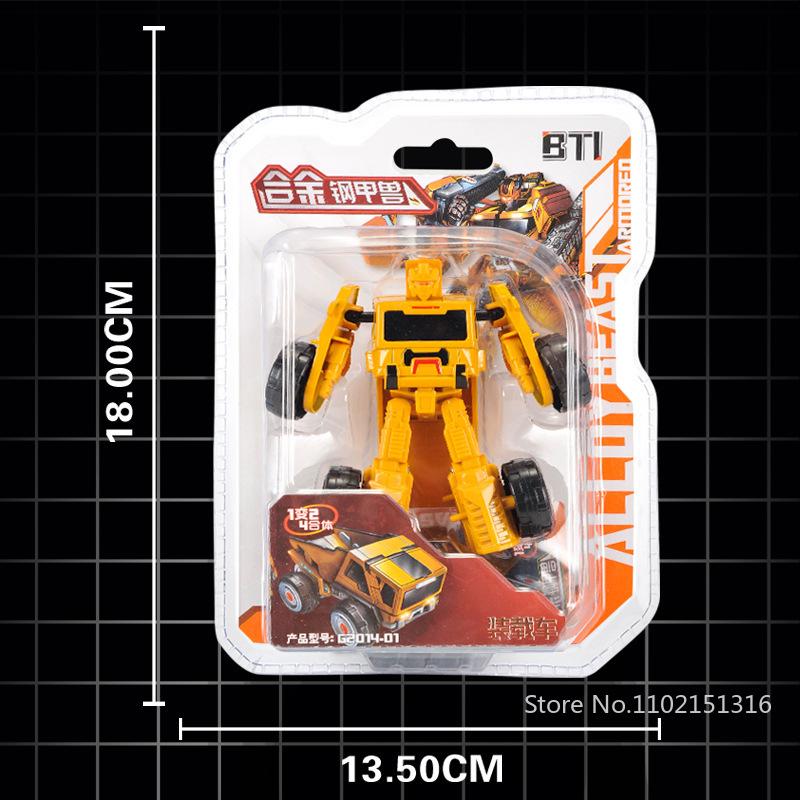 2 in 1 Deformation Robot Train Bulldozer Excavator Transformation Robot Toy Model Toys Movable Engineering Vehicle Robot