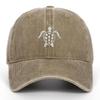Pure Cotton Denim Flying Sea Turtle Retro Washed Baseball Cap