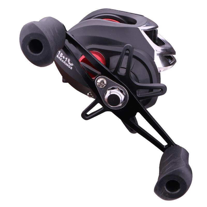 Anti-Backlash Baitcasting Reel with Magnetic Brake & 17+1 Bearings - Metal Line Cup Lure Reel Right-hand Metal Spool