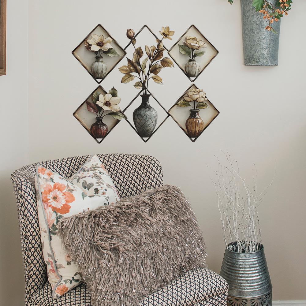 Creative Vase Self Adhesive Wall Sticker for Bedroom Living Room Study Background Home Decor