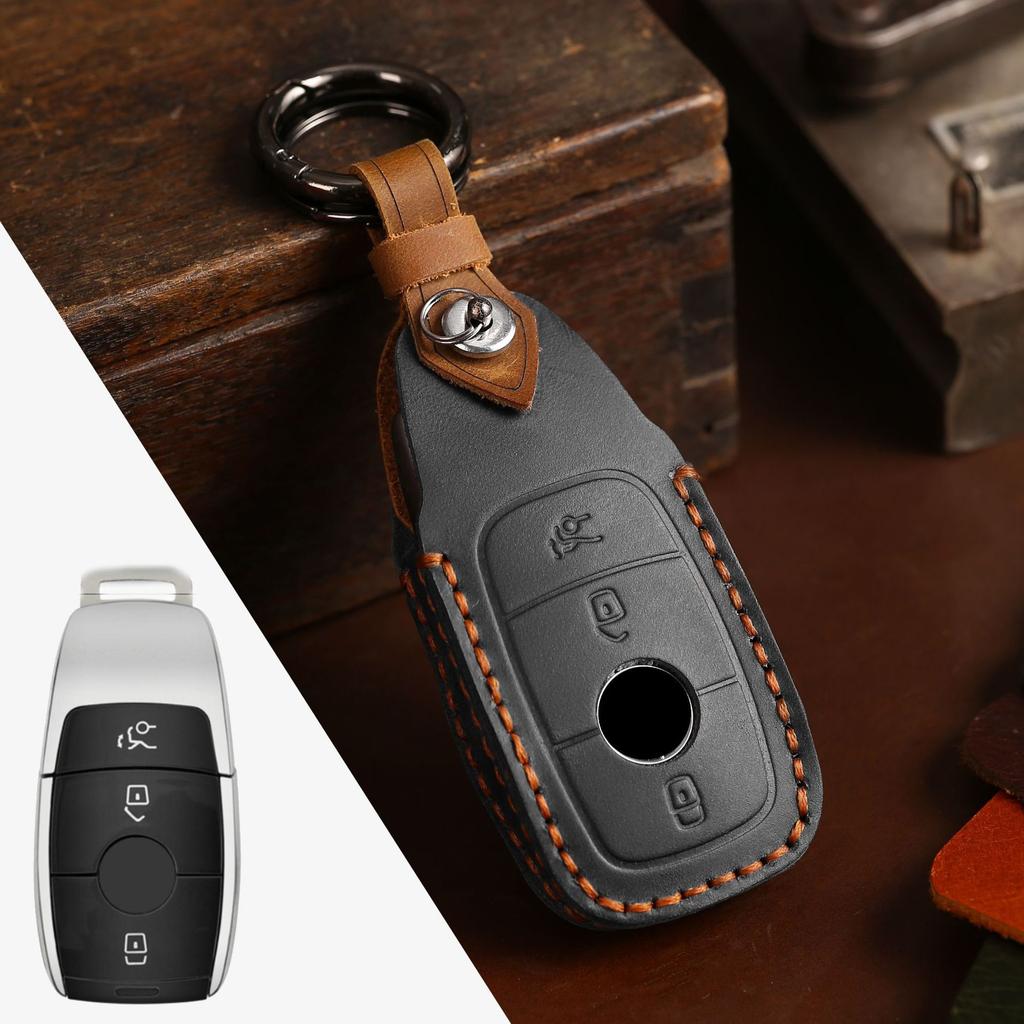 Key Case For Mercedes-Benz E-Class S-Class Glc All-Inclusive C260L Genuine Leather