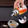 2PCS Refillable Glass Oil Bottle 160ML Kitchen Soy Sauce Bottle Vinaigrette Dispenser  Picnic