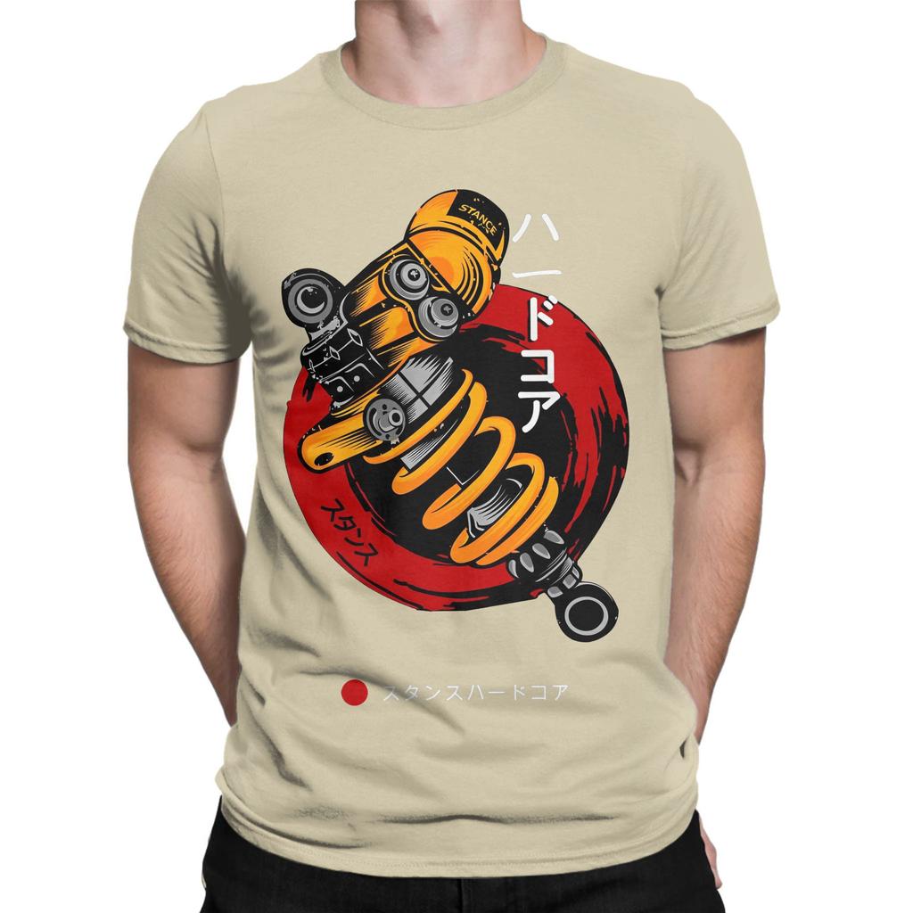 Vintage Ohlins Motorcycle 4 TShirt for Men Round Neck Cotton T Shirts Short Sleeve Tees 4XL 5XL Tops