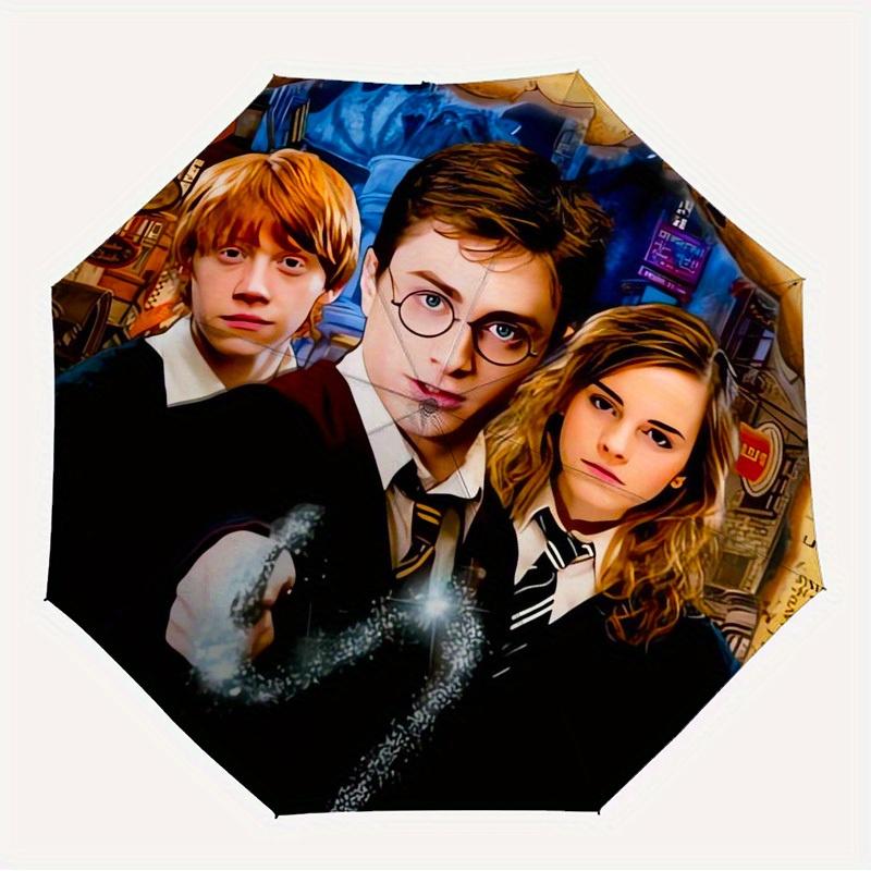 

1pc Harry Potter, Hogwarts Themed High-quality Umbrella,Automatic Opening and Closing Umbrella,Multi-functional Umbrella G0811068