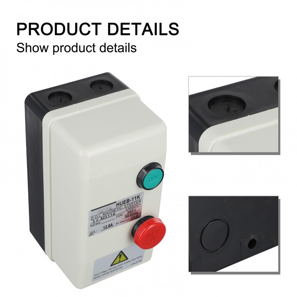 1pc 3Phasé 380V Interrupteur Démarreur Moteur Électrique Magnétique Étanche Pour Compresseur
