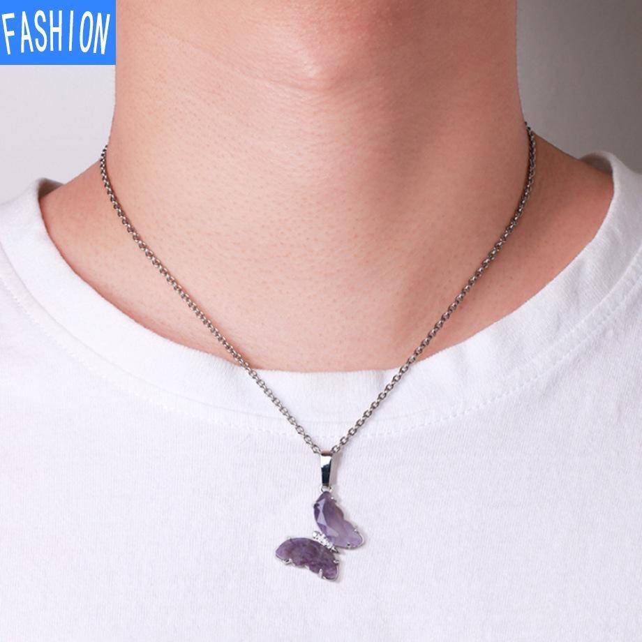 Collana Donna Con Ciondolo In Cristallo Viola E Argento, Catena 40+3.5+3.6 Cm, Peso 3.2 G, Regalo In Confezione Velluto, Garanzia 12 Mesi