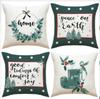 Christmas Pillow Covers 45x45cm Set of 4,Xmas Party Decor Pillow Covers Winter Holiday Cushion Cases Decor for Home Ornament