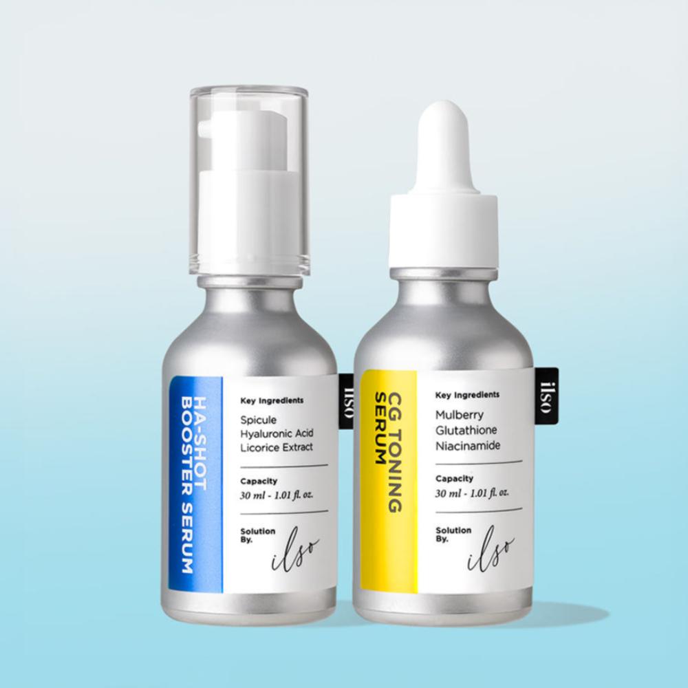 Ilso Hyal Shot Glowing Serum 30ml + Glutathione Blemish Serum 30ml